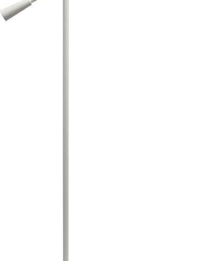 Elegant Designs LF1030-WHT Pivot Arm Glass Shade Floor Lamp, White - LeafyLoom