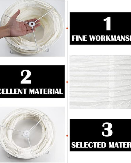 Paper Floor Lamp Shade, Foldable and Minimalist Style Rice Paper Lamps Classic Modern Paper Floor Light Bulb Cage Guard for Living Room Bedroom Décor - LeafyLoom