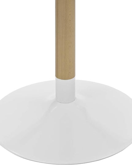 Modway Whirl 40" Contemporary Modern Round Kitchen and Dining Table in White - LeafyLoom