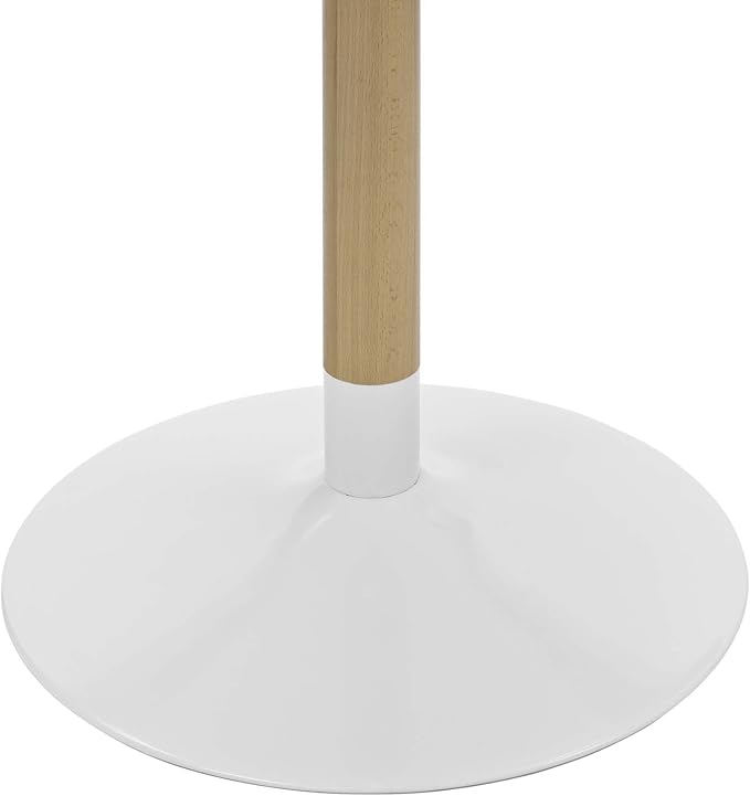 Modway Whirl 40" Contemporary Modern Round Kitchen and Dining Table in White - LeafyLoom