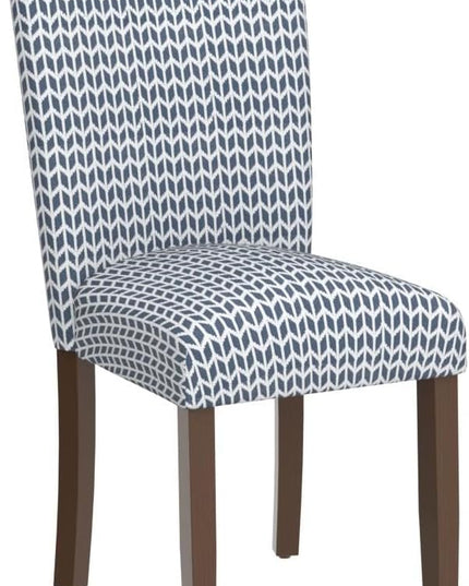 HomePop Classic Parsons Dining Chairs, Pack of 2, Blue Geometric - LeafyLoom