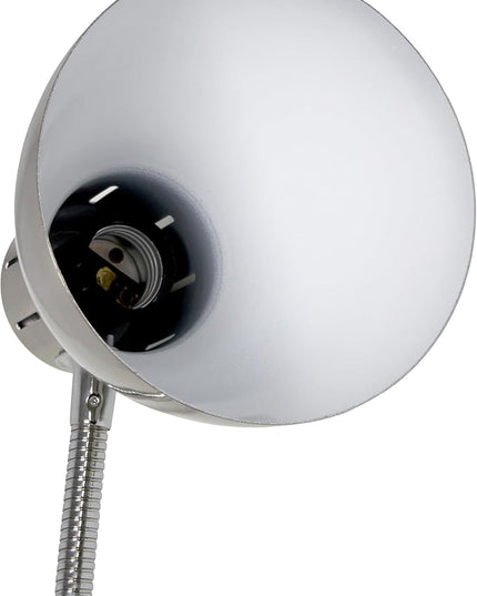 Simple Designs LD1037-BSN Semi Flexible Desk Lamp, Brushed Nickel - LeafyLoom