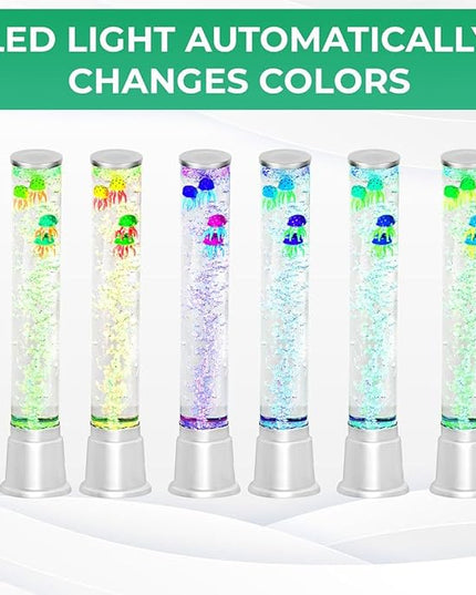 Shop LC Electric Jellyfish Lamp Artificial Fake Fish Tank Aquarium Lamp with Sensory Bubble Tube Lamp Night Light Sensory Lamp Jellyfish Lava Lamp - 1.90 FT Birthday Gifts - LeafyLoom