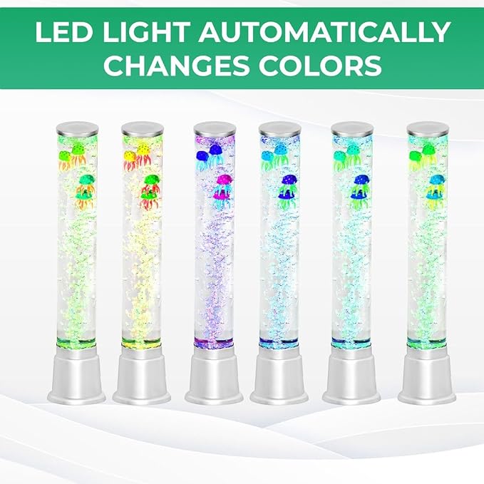 Shop LC Electric Jellyfish Lamp Artificial Fake Fish Tank Aquarium Lamp with Sensory Bubble Tube Lamp Night Light Sensory Lamp Jellyfish Lava Lamp - 1.90 FT Birthday Gifts - LeafyLoom