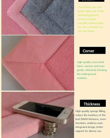 Baby Play Mat, V-mix Handmade Weaving Plush Foam Play Crawling Rugs for Baby, Toddler, Children, Yoga Mat, Exercise Mat Cushy-Soft & Thick Hypoallergenic, Non-Toxic, Reversible - LeafyLoom