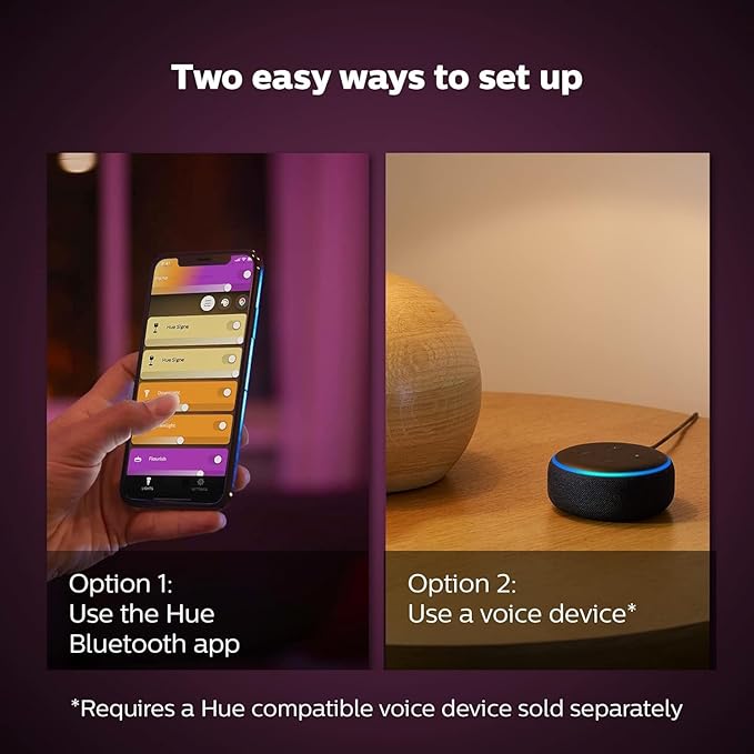 Philips Hue Bloom Smart Table Lamp, White - White and Color Ambiance LED Color-Changing Light - 1 Pack - Control with Hue App - Compatible with Alexa, Google Assistant, and Apple Homekit PhilipsHue