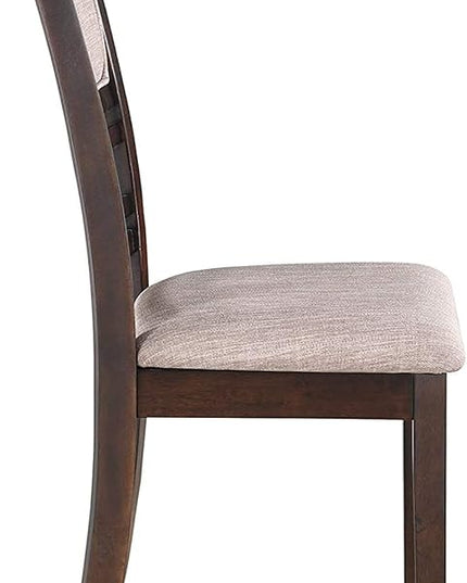New Classic Furniture Gia Dining Chairs, Set of 2, Cherry Brown - LeafyLoom