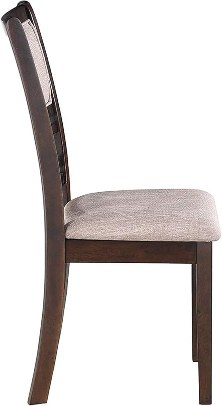 New Classic Furniture Gia Dining Chairs, Set of 2, Cherry Brown - LeafyLoom
