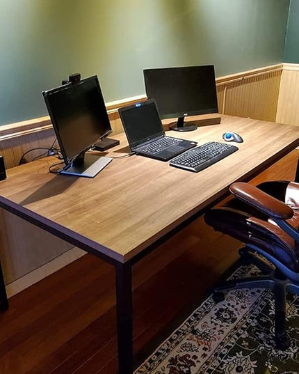 BIBOC Large Computer Desk Modern Simple Style Table 36X72 inches Office Desk Sturdy Writing Workstation Office Desk Writing for Home Office Desk Workstation Wide Metal Sturdy Frame - LeafyLoom