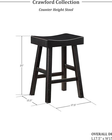Lexicon Bar Table Set for 3, Small Kitchen table set Kitchen Island Table with 3 Saddle Bar Stools, 4 Piece Dining Table Set for Breakfast Nook, Living Room, Apartment, Counter Height, Black - LeafyLoom