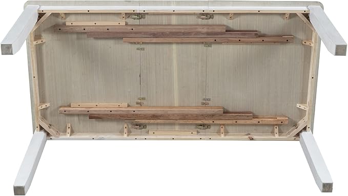 Kitchen Retro Style 7-Piece Dining Set with Extendable Table and 6 Upholstered Chairs, Brown+White - LeafyLoom