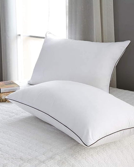 JOLLYVOGUE Pillows Queen Size Set of 2 for Sleeping, Soft and Supportive Bed Pillow for Side and Back Sleeper, Down Alternative Hotel Collection Sleeping Pillows 2 Pack -30x20 Inches - LeafyLoom