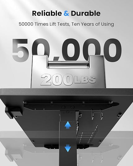 Electric Standing Desk Adjustable - 55 x 24 Inch Sit Stand up Desk with Cable Management - 3 Memory Preset Adjustable Height Desk Computer Home Office Desk - LeafyLoom