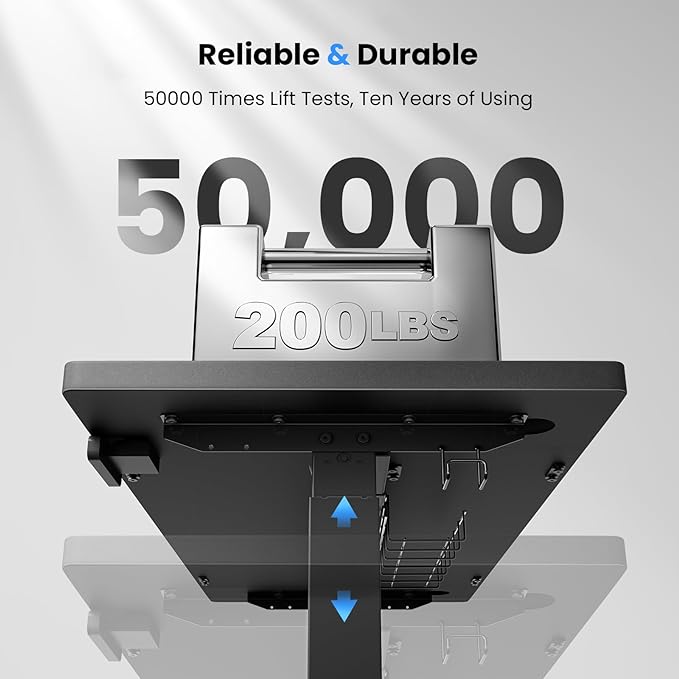 Electric Standing Desk Adjustable - 48 x 24 Inch Sit Stand up Desk with Cable Management - 3 Memory Preset Adjustable Height Desk Computer Home Office Desk - LeafyLoom