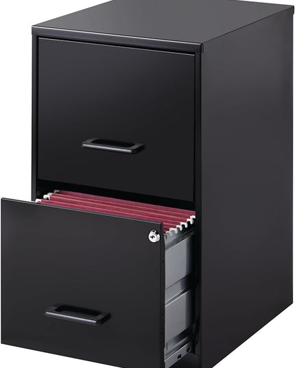 Lorell 14341 18 Deep 2-Drawer File Cabinet, Black - LeafyLoom