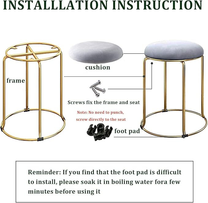 Velvet Bar Stool Backless Bar Stools Counter Stools Vanity Stools salon backless bar stools Round Stool Stackable Round Chairs Dining Chairs Set of 5 Pack,for Dinning,Kitchen,salon,Semina. - LeafyLoom