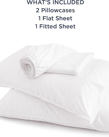 Bedsure King Size Sheet Set, Cooling Sheets King, Rayon Derived from Bamboo, Deep Pocket Up to 16", Breathable & Soft Bed Sheets, Hotel Luxury Silky Bedding Sheets & Pillowcases, White - LeafyLoom