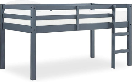 DHP Milton Junior Twin Loft Bed, Grey - LeafyLoom