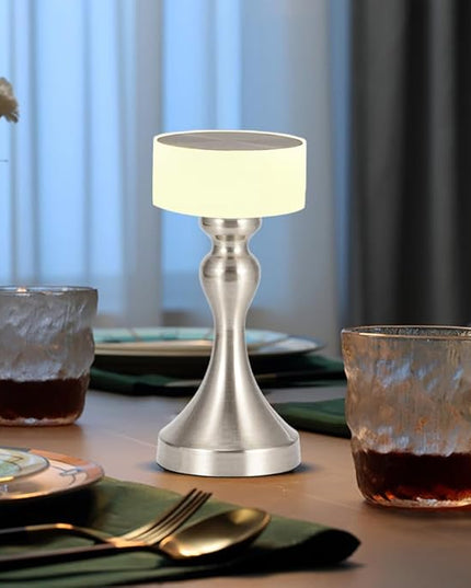 Portable LED Desk Lamp - 3-Color Touch Control,3-Levels Brightness,Rechargeable Battery,Ideal Bedside Lamp for Nightstand,Bedroom, Living Room - LeafyLoom