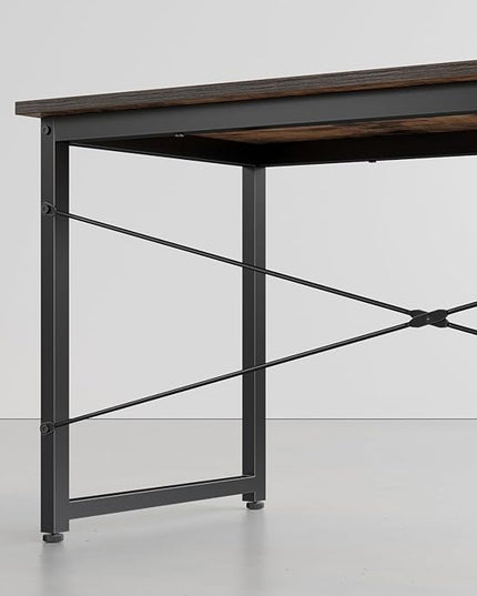 CubiCubi Computer Desk, 47 inch Home Office Desk, Modern Simple Style PC Table for Home, Office, Study, Writing, Vintage - LeafyLoom