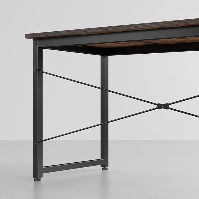 CubiCubi Computer Desk, 47 inch Home Office Desk, Modern Simple Style PC Table for Home, Office, Study, Writing, Vintage - LeafyLoom