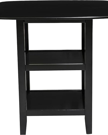 Lexicon Skyway 5-Piece Counter Height Dining Set, Black - LeafyLoom