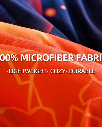 Btargot Basketball Fire Court Comforter Sets Twin for Boys Teens,3D Sports Bedding,Soft Microfiber Reversible Quilt with 2 Matching Pillow Shams - LeafyLoom