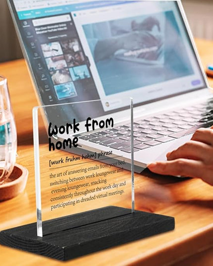 Work From Home Definition, Work From Home Gifts, Home Office Decor, Desk Coworker Gifts for Women Men Office Work Bestie Gifts for Women YTZ78 - LeafyLoom
