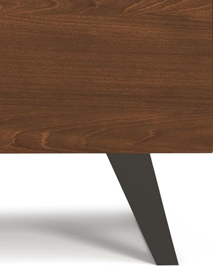 SIMPLIHOME Lowry 39 Inch Wide Modern Industrial Medium Storage Cabinet in SOLID WALNUT WOOD, For the Living Room, Entryway and Family Room - LeafyLoom