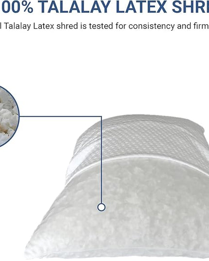 Travel Mini Pillow - 100% Talalay Latex, Compressable, Light and Compact, Sleep on Vacation, Camping, Hiking, Airplanes, Hotels, Home - LeafyLoom