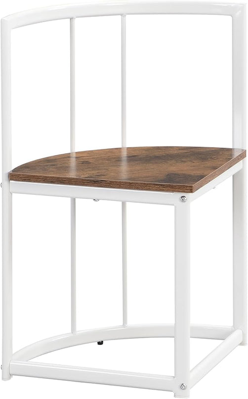 7-Piece Modern Set-Compact 55-Inch Faux Marble Kitchen Table with 6 Chairs-Elegant and Practical Dining Room Furniture-White and Cherry Finish - LeafyLoom