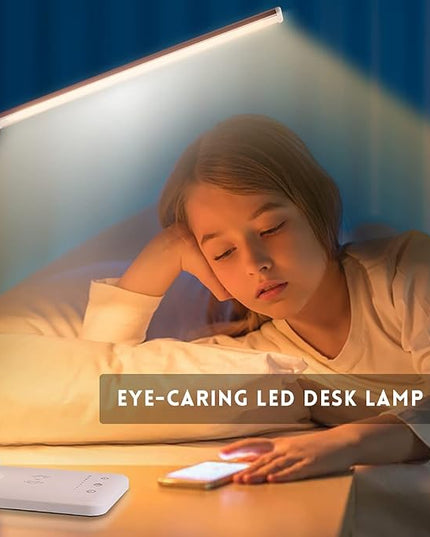 LED Desk Lamp with Wireless Charger, USB Charging Port, Desk Lighting with 10 Brightness, 5 Color Modes, Dimmable Eye Caring Reading Desk Lamps for Home Office, Touch Control, Auto Timer, Pink - LeafyLoom