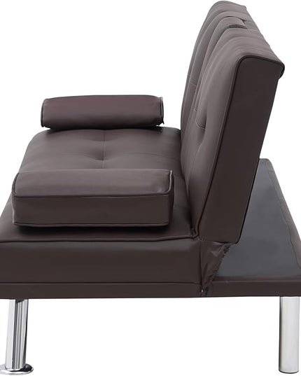 NicBex Rose-SF-00544-DX Sofas, 67" W x 31" D x 33" H, Brown - LeafyLoom