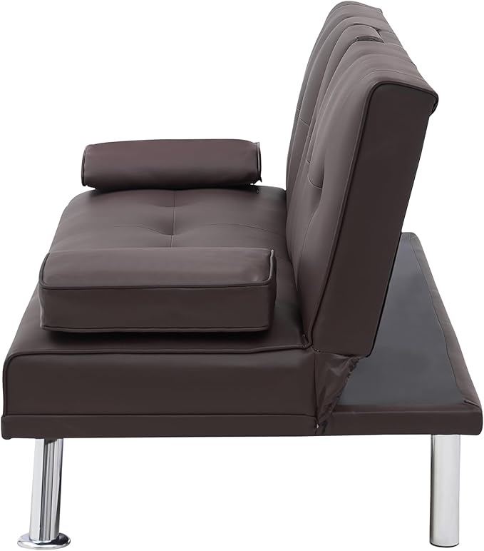NicBex Rose-SF-00544-DX Sofas, 67" W x 31" D x 33" H, Brown - LeafyLoom