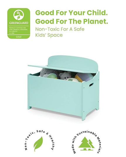 Delta Children MySize Deluxe Toy Box, Mint - LeafyLoom