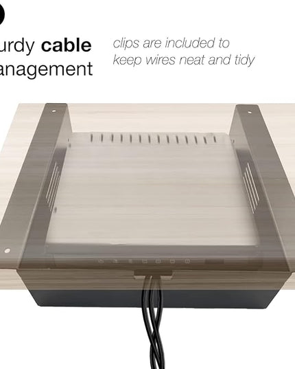 – Premium Under Desk Storage – Convenient Under Desk Drawer – Mountable Desk Drawer for Office & Home – Desk Storage from Alloy Steel – Ideal for Organizing – Size – Black/White - LeafyLoom