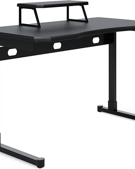 Signature Design by Ashley Lynxtyn Contemporary 48" Home Office Writing Desk, Black - LeafyLoom