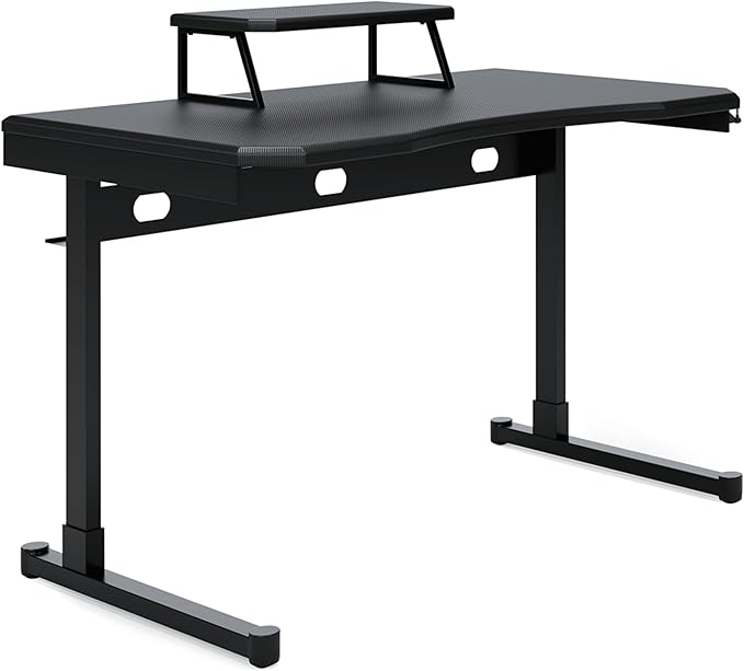 Signature Design by Ashley Lynxtyn Contemporary 48" Home Office Writing Desk, Black - LeafyLoom