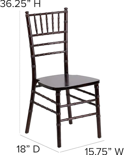 Flash Furniture 2 Pack HERCULES Series Walnut Wood Chiavari Chair - LeafyLoom