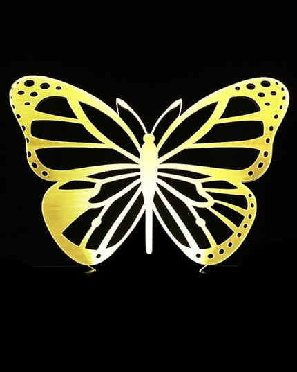 Butterfly Girl's Lamp 3D Illusion Night Lights Girl's Birthday Gifts - Multi Colors Changing Bedroom Decorative Arts Gifts for Female (Butterfly) - LeafyLoom