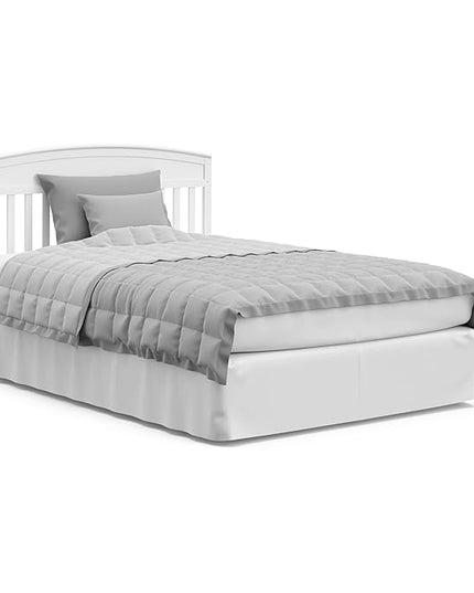 Graco Benton 5-in-1 Convertible Crib with Drawer (White) - Converts from Baby Crib to Toddler Bed, Daybed and Full-Size Bed, Fits Standard Full-Size Crib Mattress, Adjustable Mattress Support Base - LeafyLoom