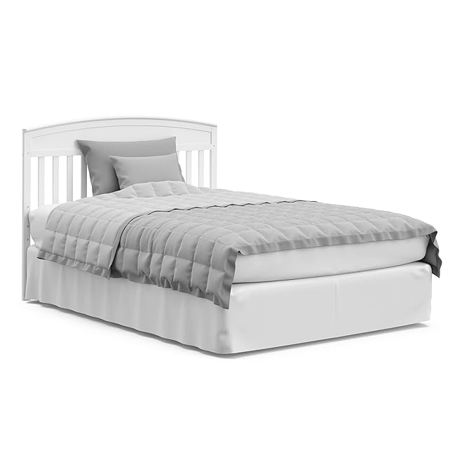 Graco Benton 5-in-1 Convertible Crib with Drawer (White) - Converts from Baby Crib to Toddler Bed, Daybed and Full-Size Bed, Fits Standard Full-Size Crib Mattress, Adjustable Mattress Support Base - LeafyLoom