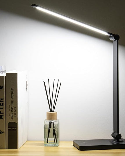 Rechargeable Desk Lamp LED Desk Lamps Eye-caring Desk Lamps Dimmable Table Lamps Dimmable Office Lamp with USB Port Touch Control for Home Office Bedroom student dormitory - LeafyLoom