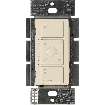 Lutron Caseta Original Smart Dimmer Switch ELV+ (Lutron Hub Required), 250W LED, Single-Pole/3-Way, Neutral Required, PD-5NE-LA, Light Almond Lutron
