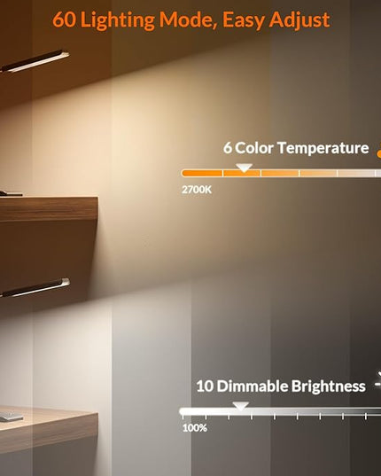 LED Desk Lamp, 12W Reading Desk Lamp for Office Home with 60 Lighting Modes, Touch Control & Timer Function, 750LM Bright Eye-Caring Gooseneck Desk Light Table Lamp for Study, Work, Silver - LeafyLoom