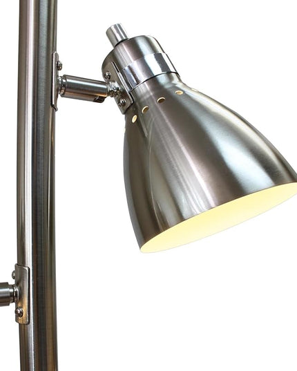 Simple Designs LF2007-BSN Metal 3 Light Tree Floor Lamp, Brushed Nickel - LeafyLoom