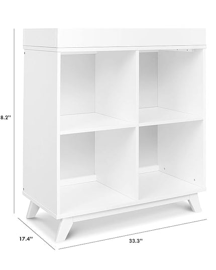 DaVinci Otto Convertible Changing Table and Cubby Bookcase in White - LeafyLoom