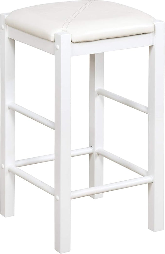 Linon White 3 Piece Faux Marble Tavern Set - LeafyLoom
