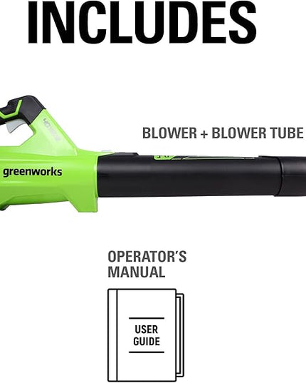 Greenworks 40V Axial Blower (120 MPH / 450 CFM), Tool Only - LeafyLoom
