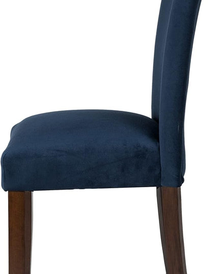 HomePop Parsons Classic Dining Room Tables and Chairs, Pack of 2, Dark Navy - LeafyLoom